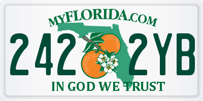 FL license plate 2422YB