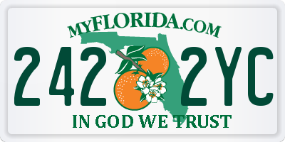 FL license plate 2422YC