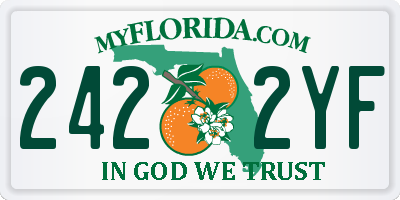 FL license plate 2422YF