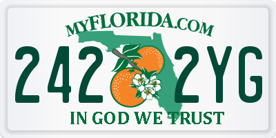 FL license plate 2422YG