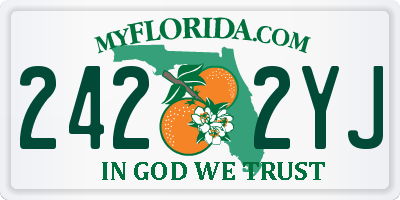 FL license plate 2422YJ