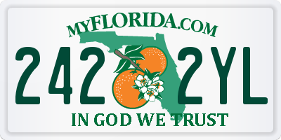 FL license plate 2422YL
