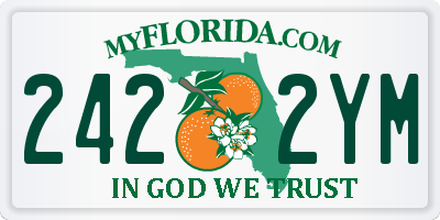 FL license plate 2422YM