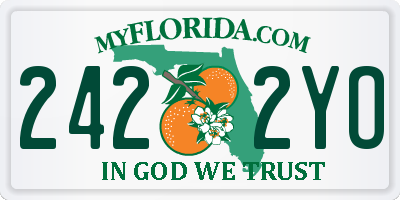 FL license plate 2422YO