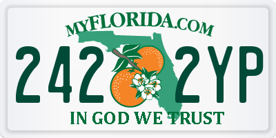 FL license plate 2422YP