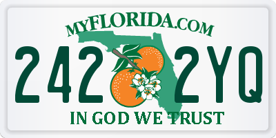 FL license plate 2422YQ