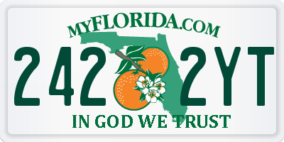 FL license plate 2422YT