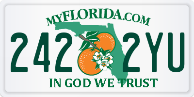 FL license plate 2422YU