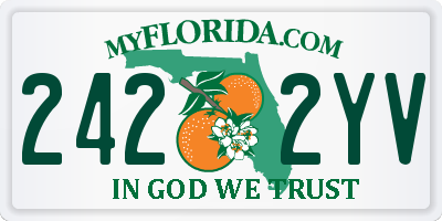 FL license plate 2422YV