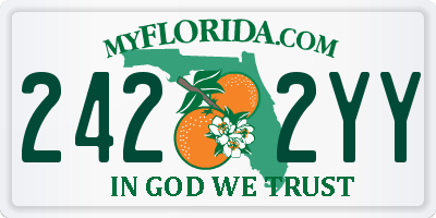 FL license plate 2422YY