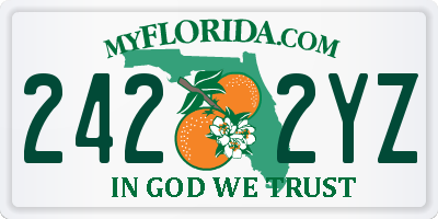 FL license plate 2422YZ