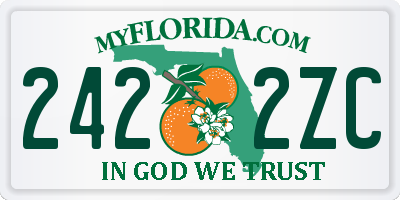 FL license plate 2422ZC