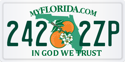 FL license plate 2422ZP