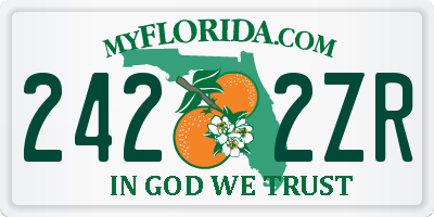 FL license plate 2422ZR