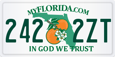 FL license plate 2422ZT