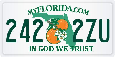 FL license plate 2422ZU