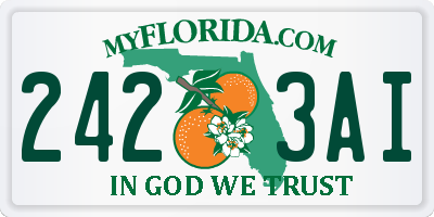 FL license plate 2423AI