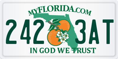 FL license plate 2423AT