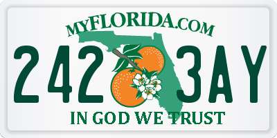 FL license plate 2423AY