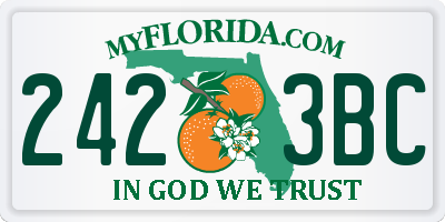 FL license plate 2423BC