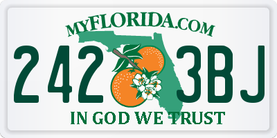 FL license plate 2423BJ