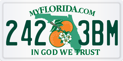 FL license plate 2423BM