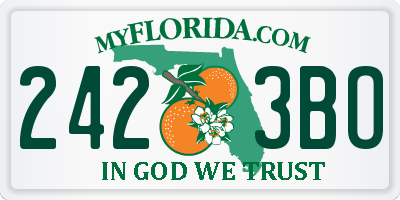 FL license plate 2423BO