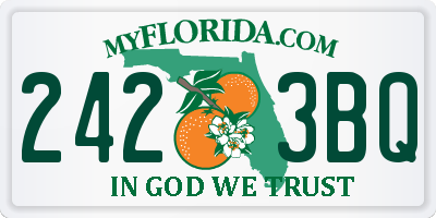 FL license plate 2423BQ
