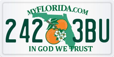 FL license plate 2423BU