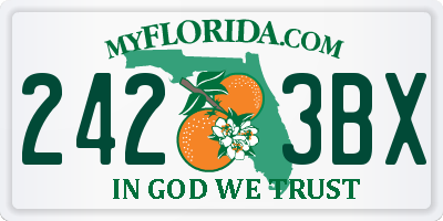 FL license plate 2423BX