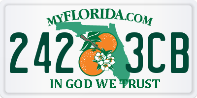 FL license plate 2423CB