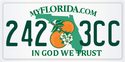 FL license plate 2423CC