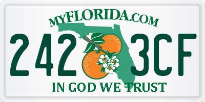 FL license plate 2423CF