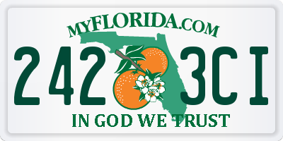 FL license plate 2423CI