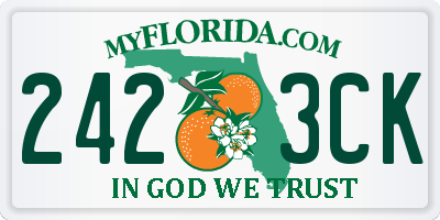 FL license plate 2423CK