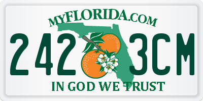FL license plate 2423CM