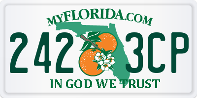 FL license plate 2423CP