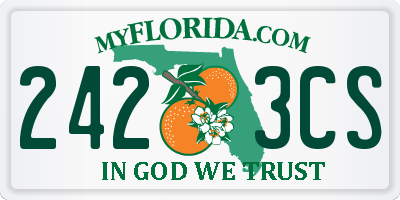 FL license plate 2423CS