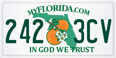 FL license plate 2423CV