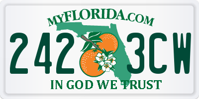 FL license plate 2423CW
