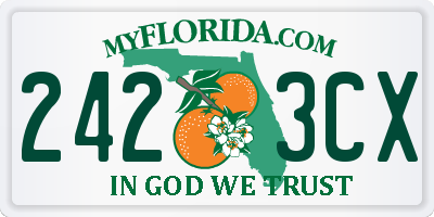 FL license plate 2423CX