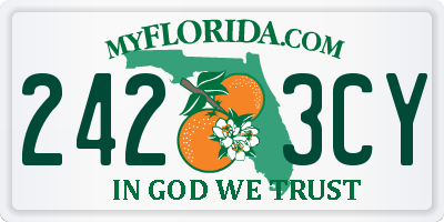 FL license plate 2423CY