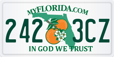 FL license plate 2423CZ