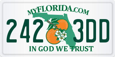 FL license plate 2423DD