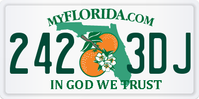 FL license plate 2423DJ