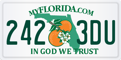 FL license plate 2423DU