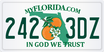 FL license plate 2423DZ