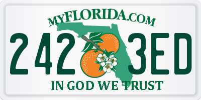 FL license plate 2423ED