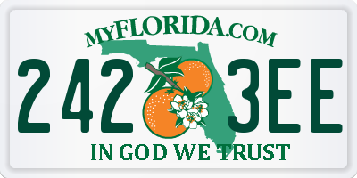 FL license plate 2423EE