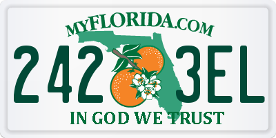 FL license plate 2423EL